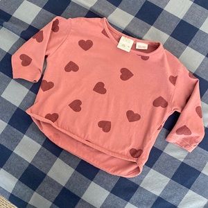 Zara 6-9 Month Hearts Top